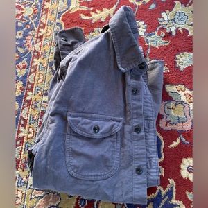 J. Crew Light Blue Corduroy Button Up - Small